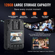 VEVOR 1440P HD Police Body Camera, 128GB Body Cam with Audio Video Recording Picture, Built-in 3500 mAh Battery, 2.0