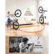 VEVOR Freestanding Bike Stand, Vertical & Horizontal Bike Storage Rack with Lockable Casters, Adjustable Carbon Steel Bicycle Floor Stand for 20-29 Inch Bike
