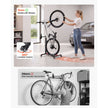 VEVOR Freestanding Bike Stand, Vertical & Horizontal Bike Storage Rack with Lockable Casters, Adjustable Carbon Steel Bicycle Floor Stand for 20-29 Inch Bike