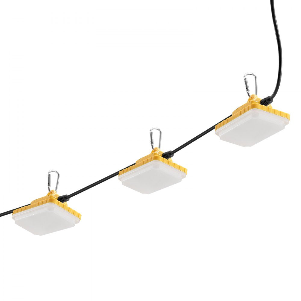 VEVOR 50FT Construction String Work Lights 75W 7500LM Connectable Waterproof
