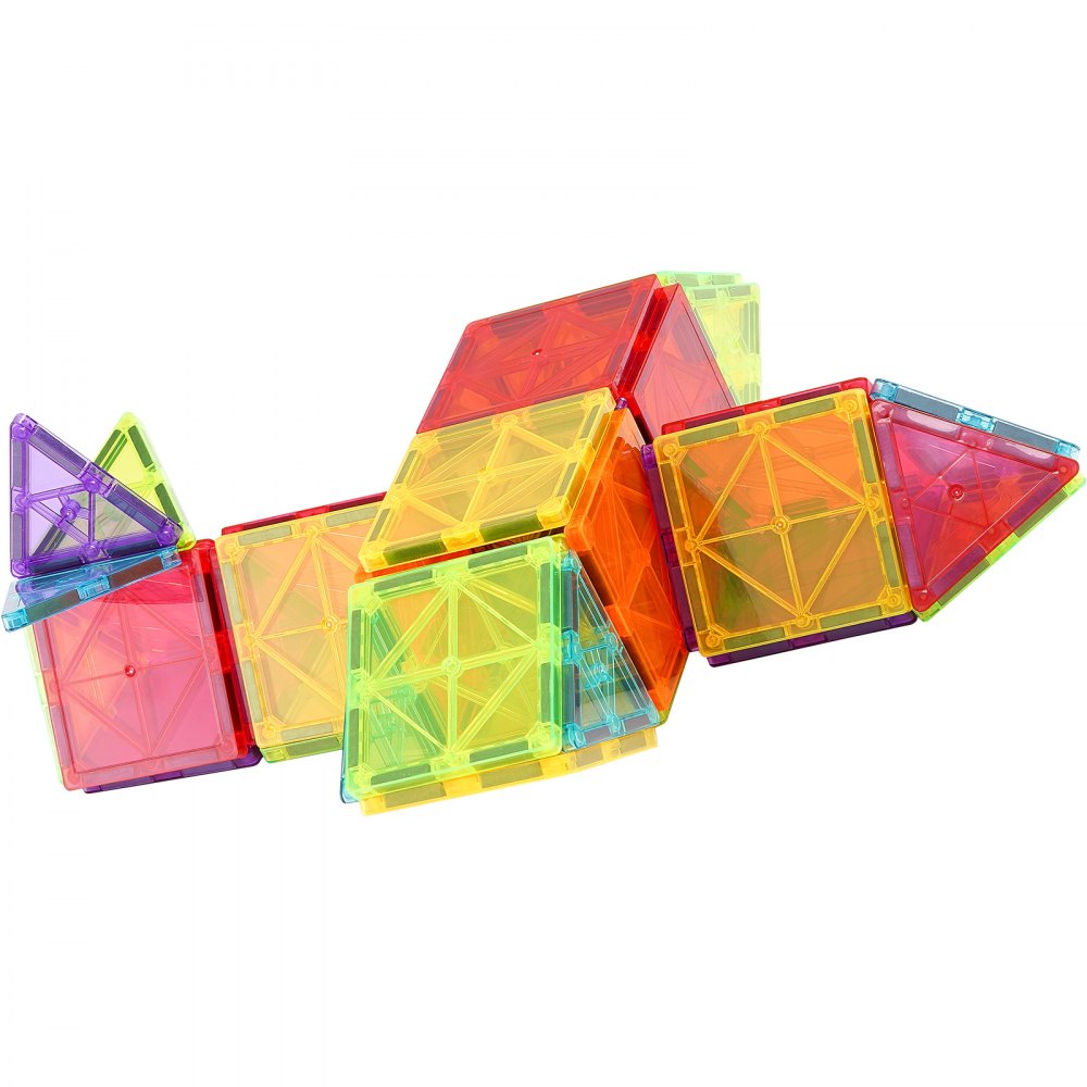 VEVOR Magnetic Tiles Magnetic Building Toy 55 PCS Magnet Blocks for Kids 3D Set