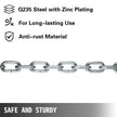 VEVOR Weight Lifting Chains, 1 Pair 35LBS/16kg Weight lifting Chains, Bench Press Chains with Collars, 5.2ft Olympic Barbell Chains Weight Chains for Power Lifting, Silver
