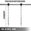 VEVOR Weight Lifting Chains, 1 Pair 35LBS/16kg Weight lifting Chains, Bench Press Chains with Collars, 5.2ft Olympic Barbell Chains Weight Chains for Power Lifting, Silver