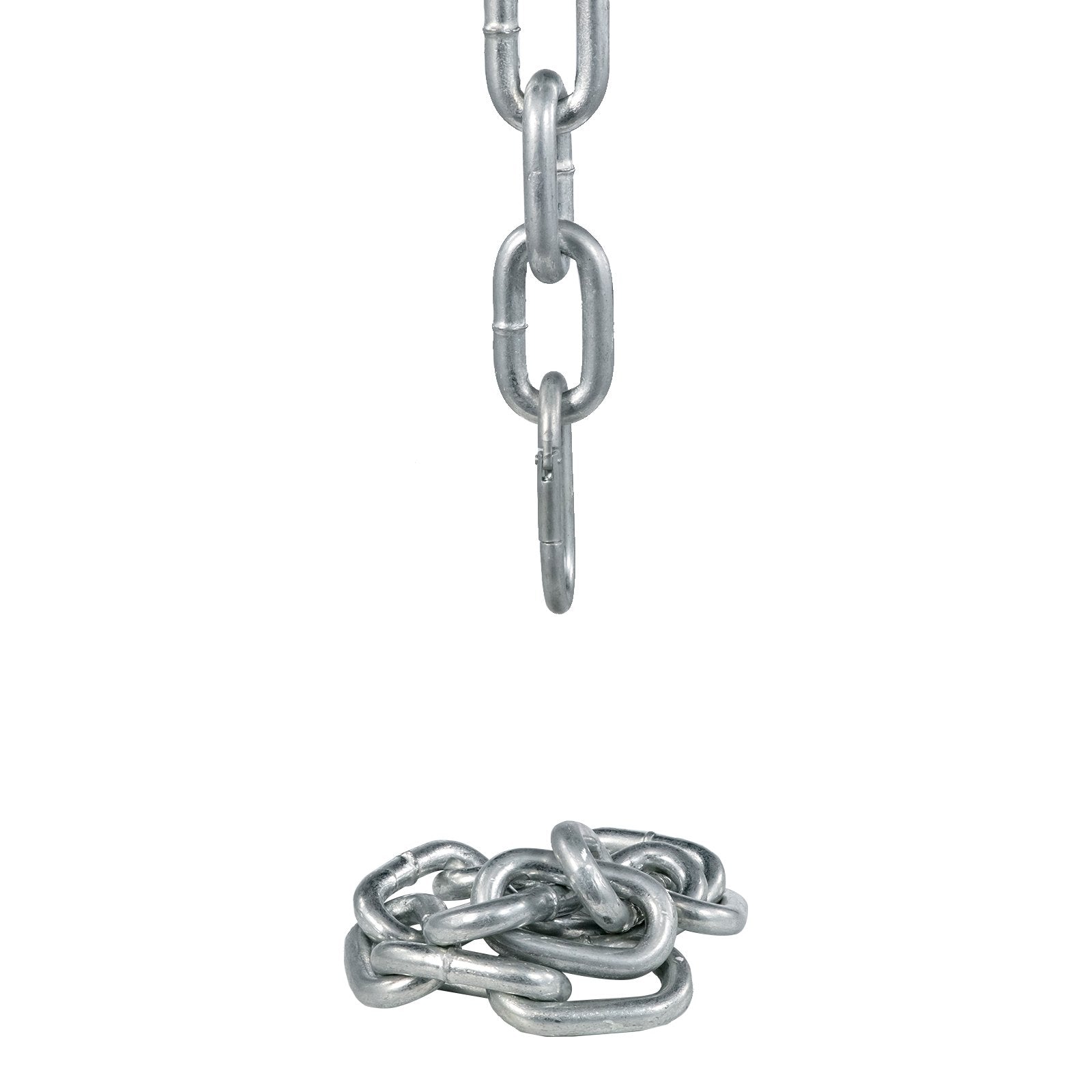 VEVOR Weight Lifting Chains, 1 Pair 35LBS/16kg Weight lifting Chains, Bench Press Chains with Collars, 5.2ft Olympic Barbell Chains Weight Chains for Power Lifting, Silver