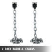 VEVOR Weight Lifting Chains, 1 Pair 44LBS/20kg Weight Lifting Chains,Bench Press Chains with Collars, 5.2ft Olympic Barbell Chains Weight Chains for Power Lifting, Silver
