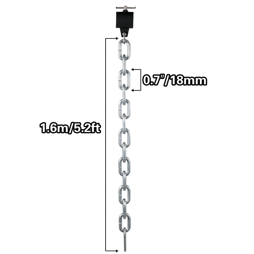 VEVOR Weight Lifting Chains, 1 Pair 44LBS/20kg Weight Lifting Chains,Bench Press Chains with Collars, 5.2ft Olympic Barbell Chains Weight Chains for Power Lifting, Silver