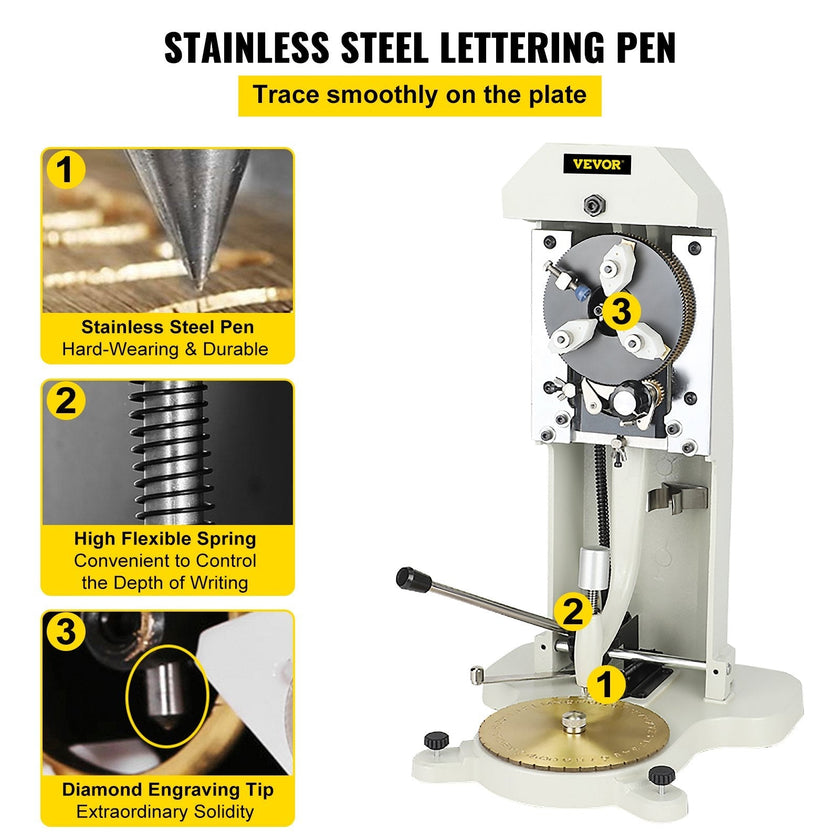 Inside Ring Engraver Standard Letter Block Dial Jewelry Making Engraving Machine