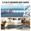 VEVOR Gray Marine Carpet 6 ft x 36 ft, Boat Carpet Rugs, Indoor Outdoor Rugs for Patio Deck Anti-Slide TPR Water-Proof Back Outdoor Marine Carpeting Outdoor Carpet