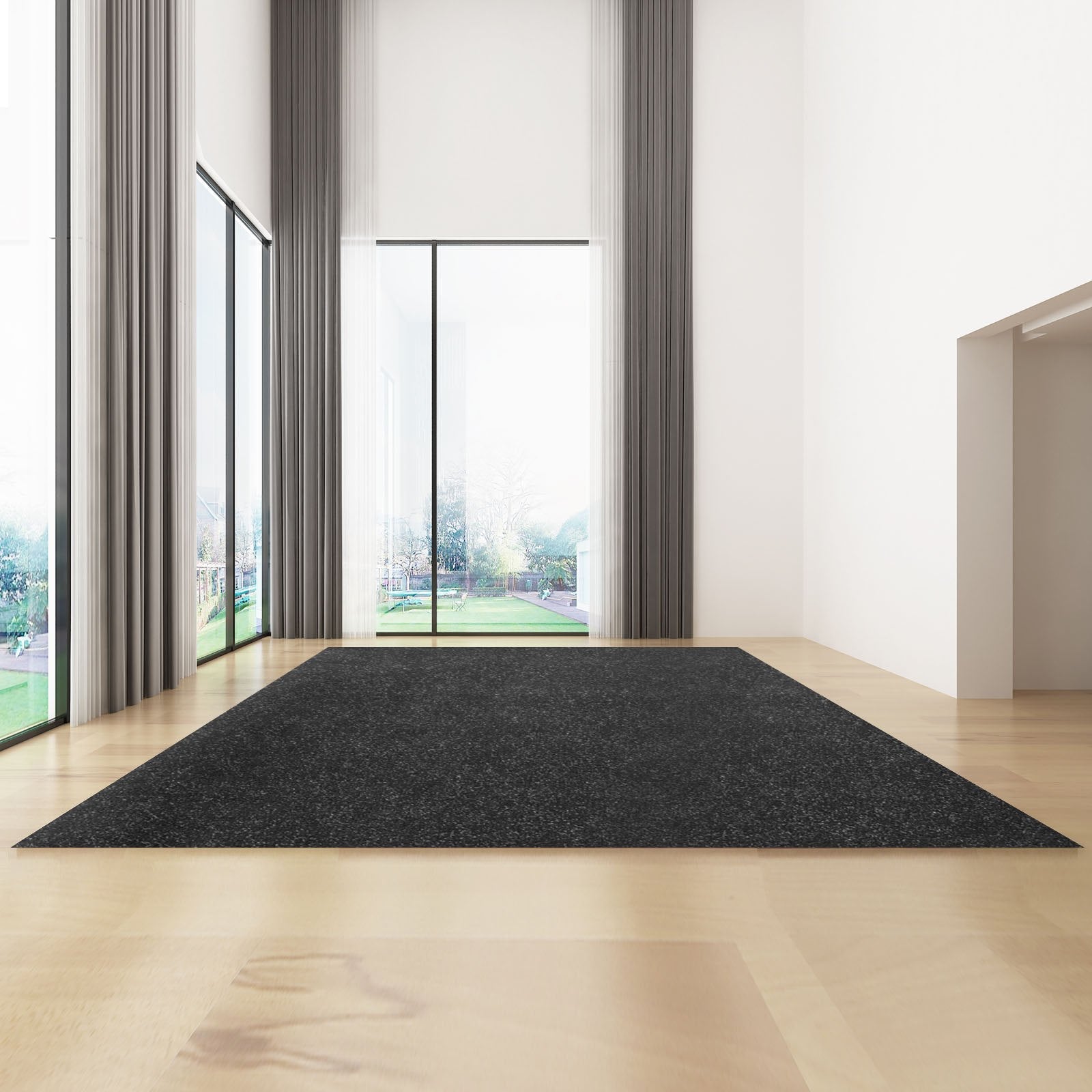 VEVOR Marine Carpet, 6 x 23 ft Charcoal Black Marine Grade Boat Carpet, Marine Carpeting with Soft Cut Pile and Water-Proof TPR Backing, Carpet Roll for Home, Patio, Porch, Deck