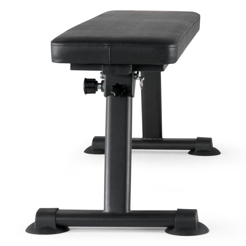 VEVOR Flat Weight Bench Foldable Strength Training Bench for Full Body Workout