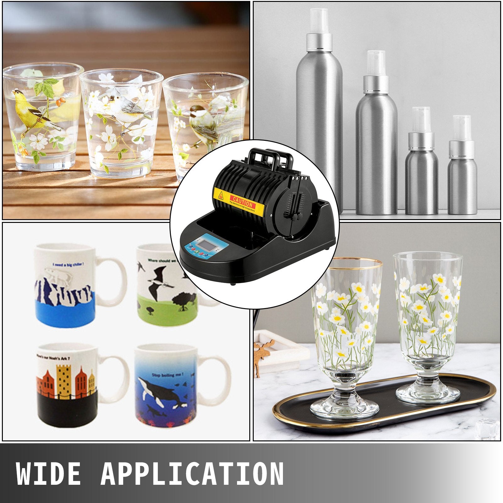 VEVOR Mug Press 1300W Mug Heat Press 110V Black Mug Cup Bottle Heat Press Machine Mug Sublimation Heat Press for Transferring Pictures on 11oz  Mugs, Glasses and Cups with Digital Control Display