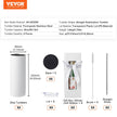 VEVOR 8 Pack Straight Sublimation Tumblers, 20 oz Blank Tumbler Bulk, Stainless Steel Double Wall Tumbler Cups with Straw, Lid, Brush, Base, Shrink Wrap, Gift Box, for Heat Press and Heat Transfer