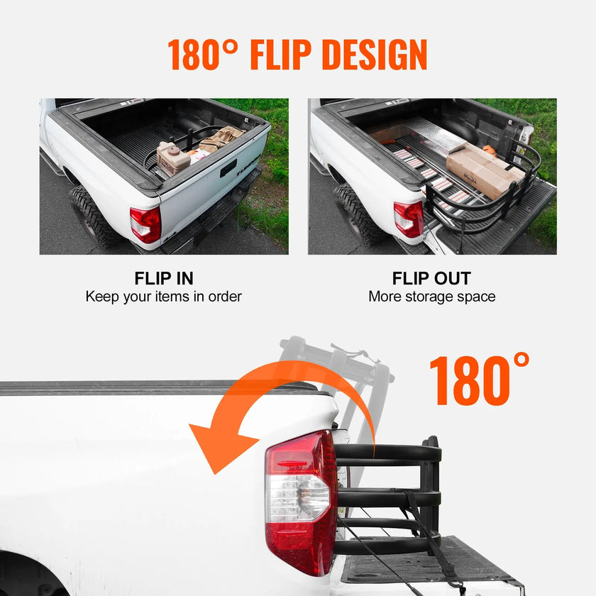 VEVOR Truck Bed Extender, Aluminum Retractable Tailgate Extender, 51.6