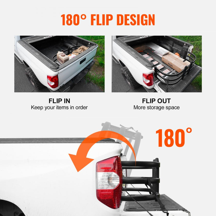 VEVOR Truck Bed Extender, Aluminum Retractable Tailgate Extender, 55.5