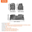 VEVOR Automotive Floor Mats Fits for Ford F-250/F-350/F-450 2017-2022 3 pcs