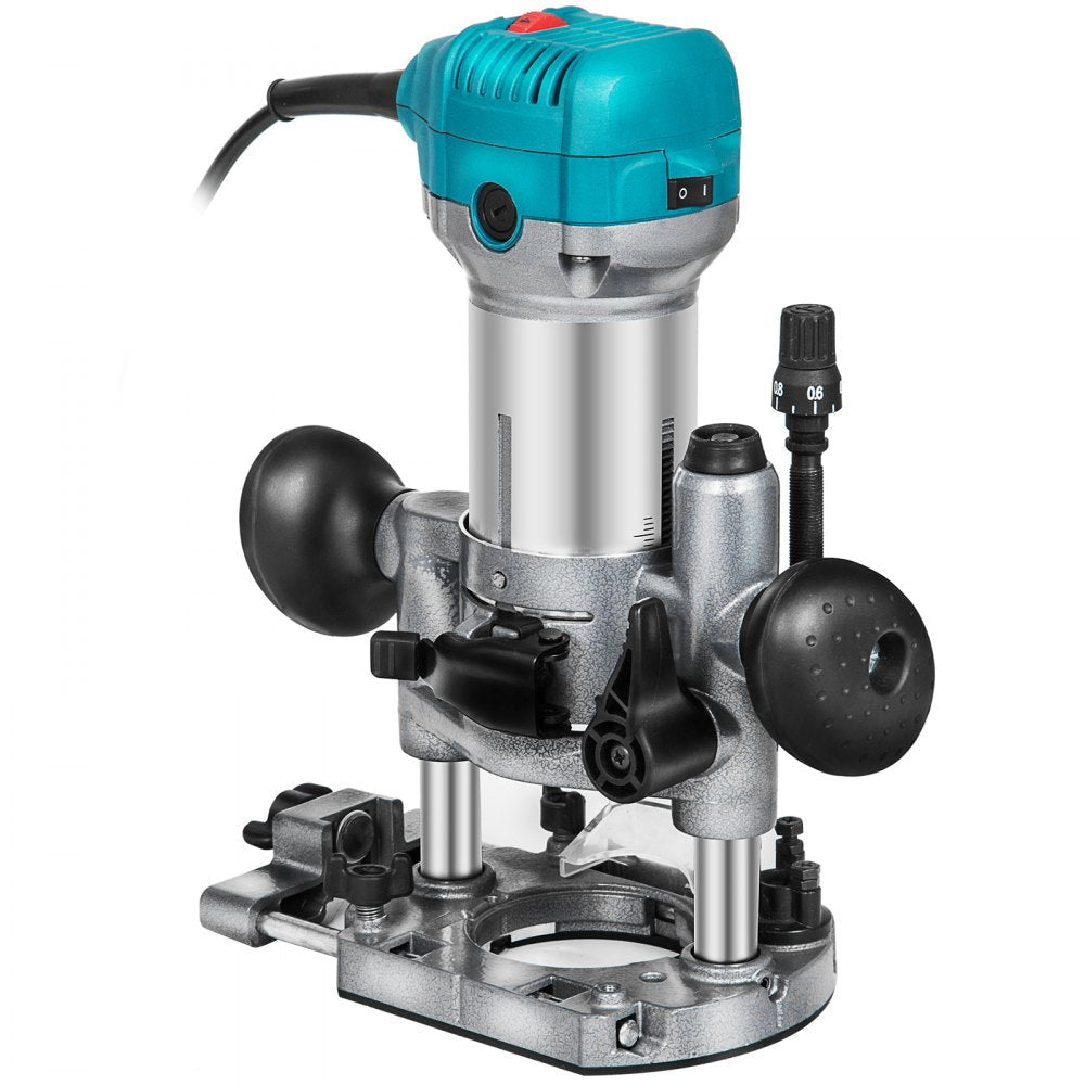 800W Max Torque Variable Speed 30,000RPM Compact Router with Collets 1/4