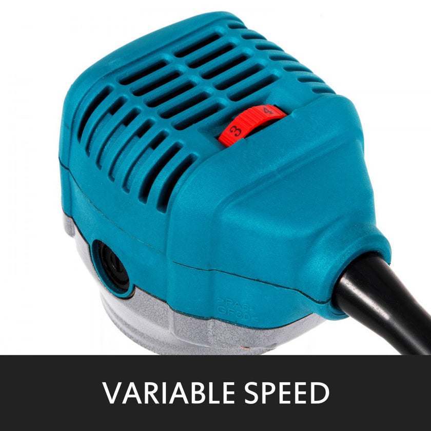 800W Max Torque Variable Speed 30,000RPM Compact Router with Collets 1/4
