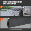VEVOR Dump Truck Mesh Tarp, 7 x 18 ft, PVC Coated Black Heavy Duty Cover with 5.5