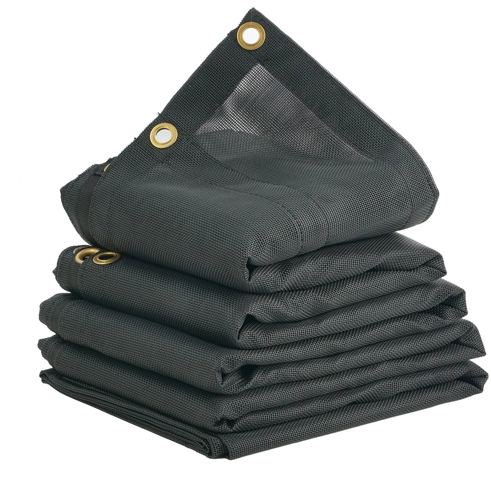 VEVOR Dump Truck Mesh Tarp, 7 x 18 ft, PVC Coated Black Heavy Duty Cover with 5.5