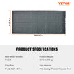 VEVOR Dump Truck Mesh Tarp, 7 x 22 ft, PVC Coated Black Heavy Duty Cover with 5.5