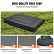 VEVOR Dump Truck Mesh Tarp, 8 x 18 ft, PVC Coated Black Heavy Duty Cover with 5.5