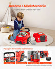 VEVOR Engine Toy Kids Mechanic Car Repair Set with Removable Parts Red