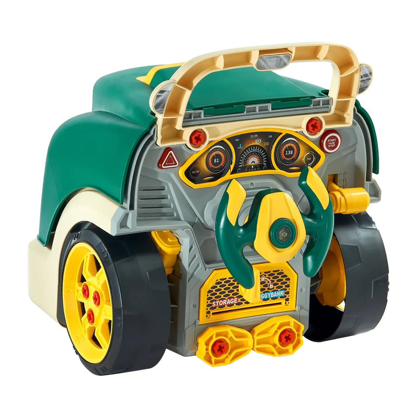 VEVOR Engine Toy Kids Mechanic Car Repair Set with Removable Parts Green