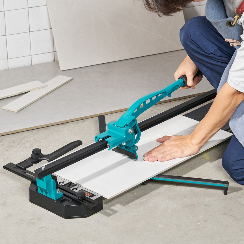 VEVOR Manual Tile Cutter, 48 inch, Porcelain Ceramic Tile Cutter with Tungsten Carbide Cutting Wheel, Infrared Positioning, Anti-Skid Feet, Durable Rails for professional installers or beginners