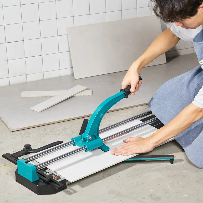 VEVOR Manual Tile Cutter, 48 inch, Porcelain Ceramic Tile Cutter with Tungsten Carbide Cutting Wheel, Infrared Positioning, Anti-Skid Feet, Double Rails for professional installers or beginners