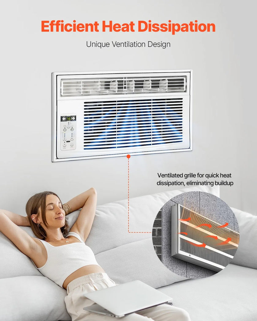 VEVOR Air Conditioner Wall Sleeve 26 in with Exterior Grille Wall AC Sleeve