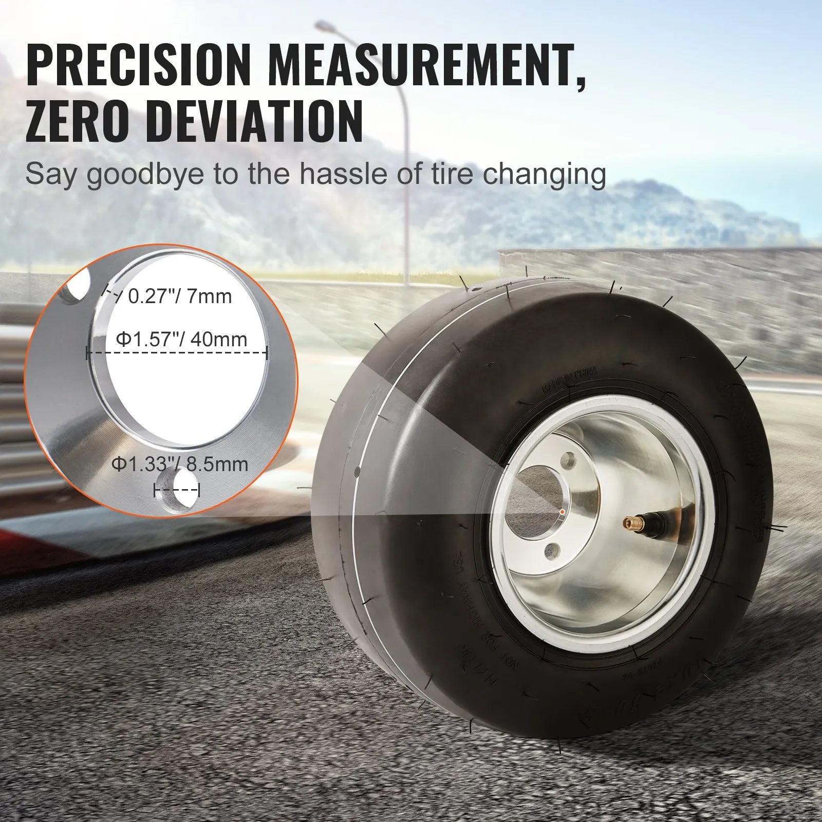 VEVOR Go Kart Tires and Rims, 10x4.5-5