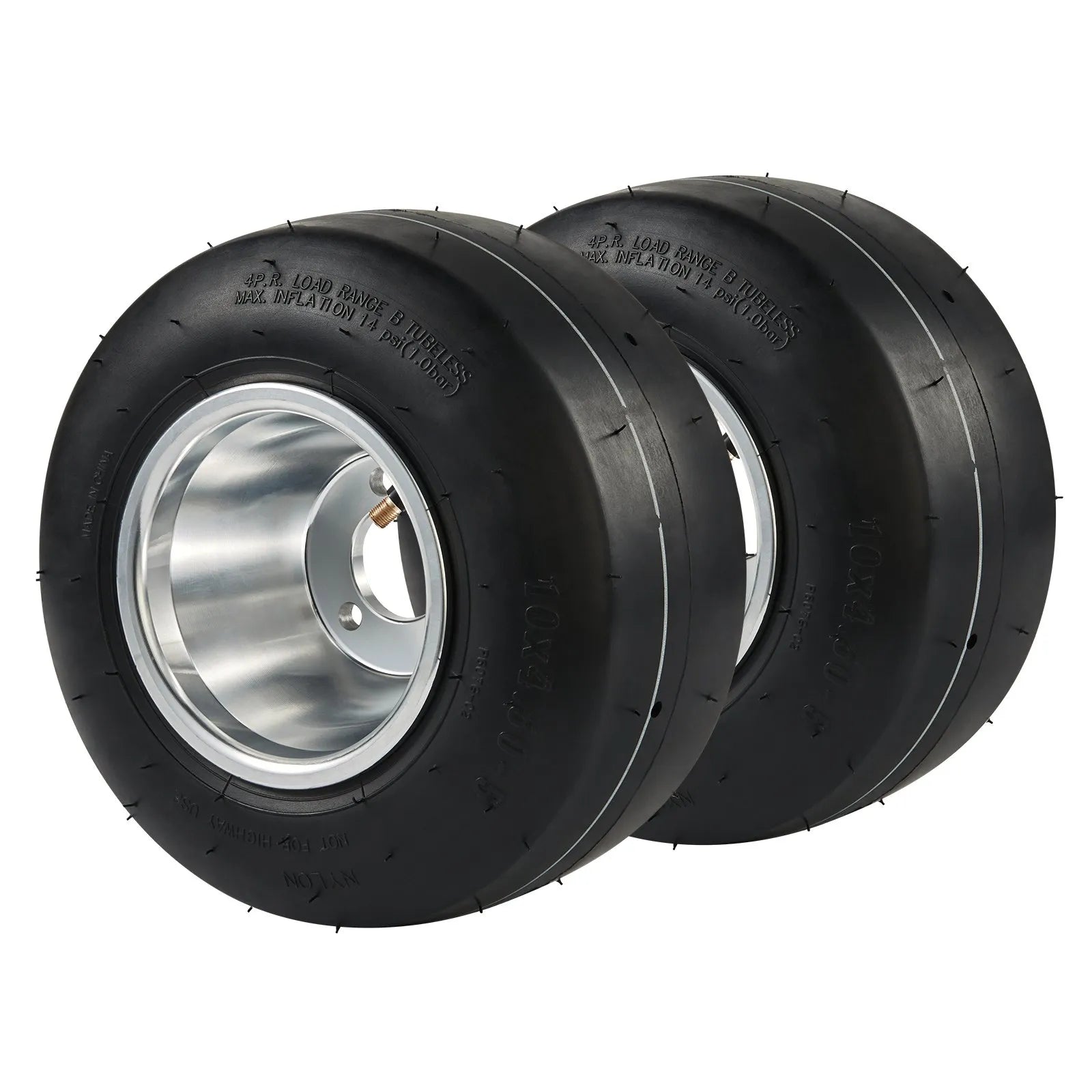 VEVOR Go Kart Tires and Rims, 10x4.5-5