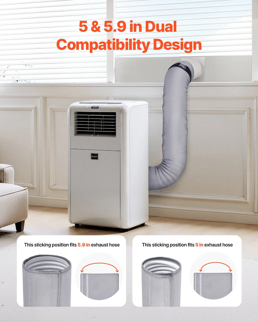 VEVOR Air Conditioner Hose Cover Wrap Portable AC Insulated Exhaust Hose Sleeve