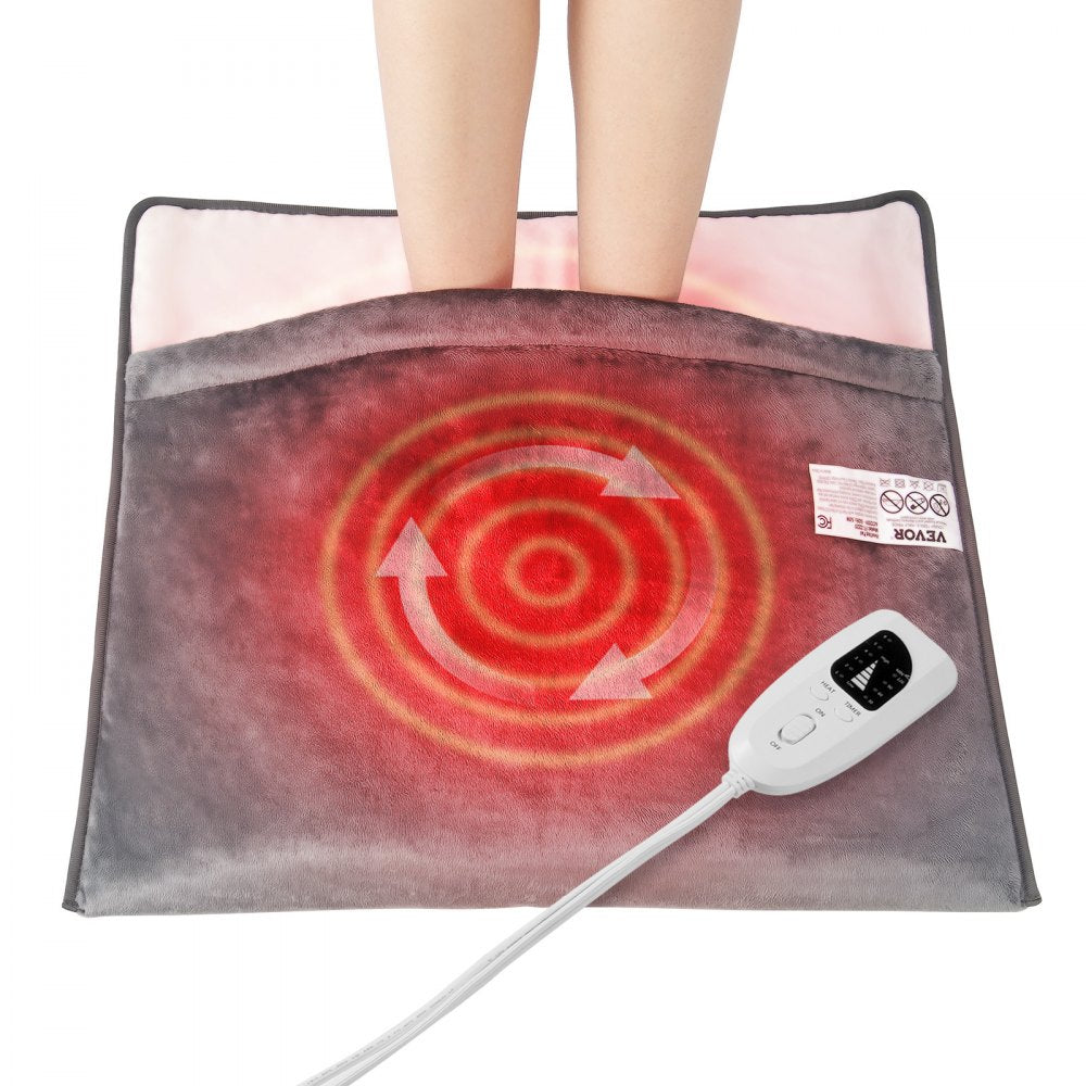 VEVOR Electric Heated Foot Warmer Soft Flannel Foot Heating Pad 21.5