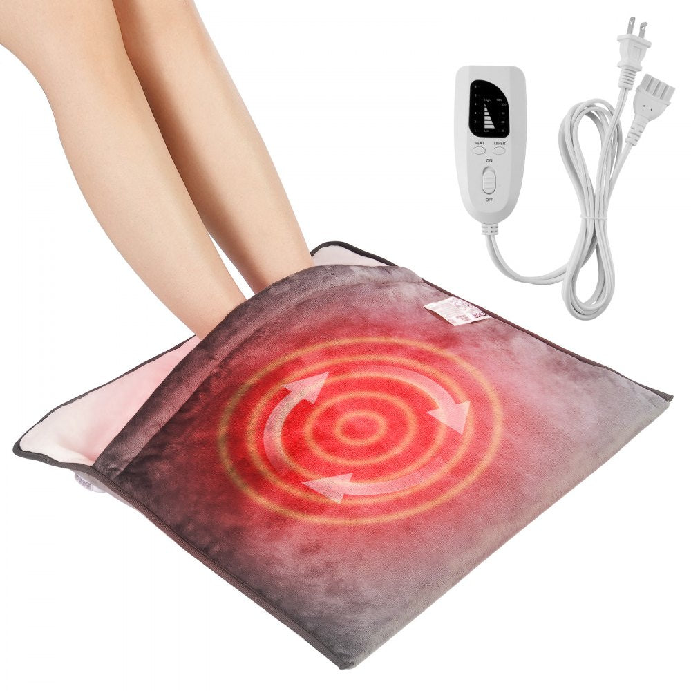 VEVOR Electric Heated Foot Warmer Soft Flannel Foot Heating Pad 21.5