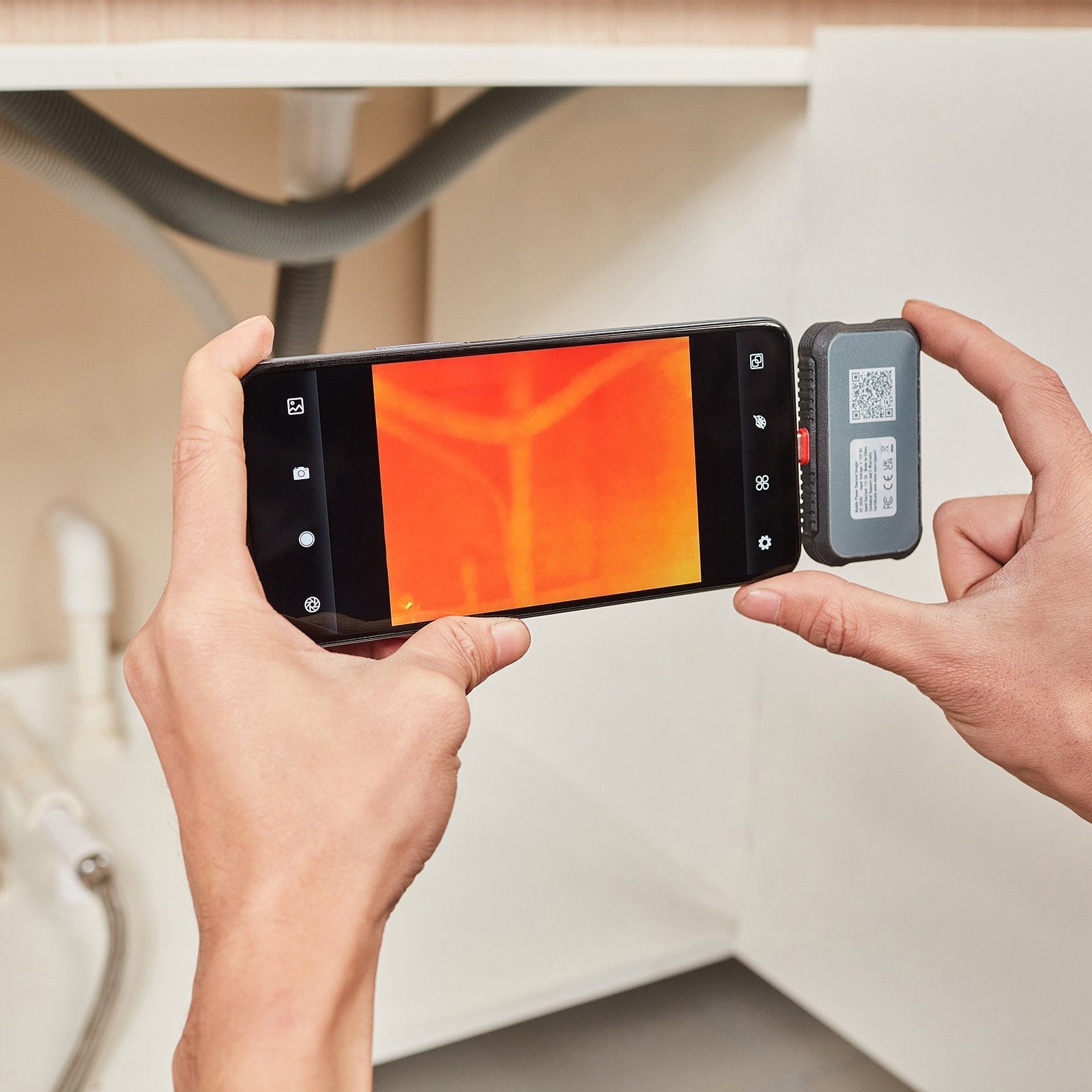 VEVOR Thermal Imaging Camera for Android, 256 x 192 IR Resolution Infrared Thermal Imager with Visual Camera, 25Hz Refresh Rate Thermal Camera for Smartphone/Tablet, -4-1022°F Temperature Range, IP54