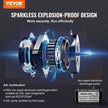 VEVOR 1/2 HP 2 Stage Rotary Vane Vacuum Pump, 5 CFM, 115V Air Conditioning Vacuum Pump, 1/4