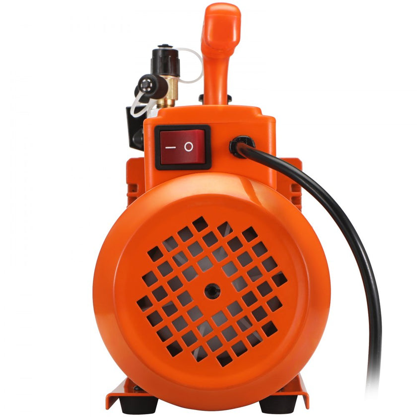 VEVOR 1/2 HP 2 Stage Rotary Vane Vacuum Pump, 5 CFM, 115V Air Conditioning Vacuum Pump, 1/4