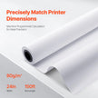 VEVOR Wide Format Paper Plotter Paper 6 Rolls 24 in x 150 ft CAD Bond Rolls