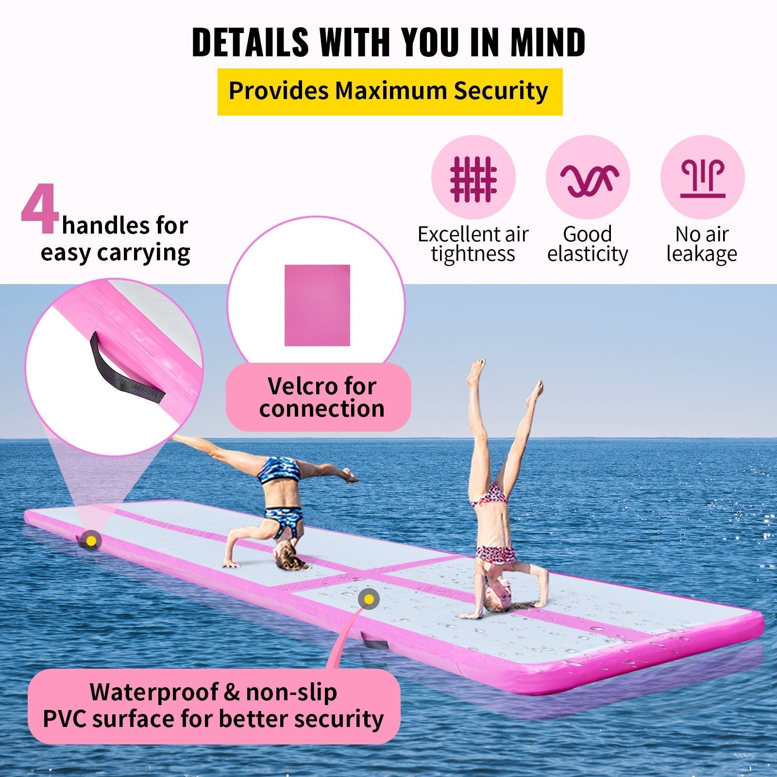 20FT Air Track Inflatable Airtrack Tumbling Gymnastics Floor Mat Training Home