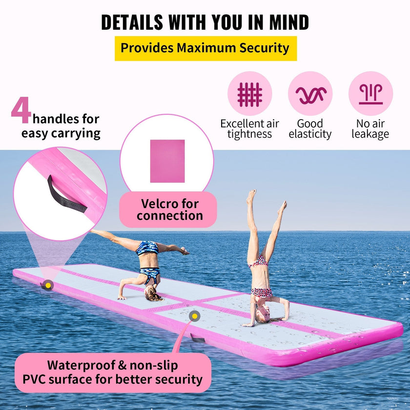 20FT Air Track Inflatable Airtrack Tumbling Gymnastics Floor Mat Training Home