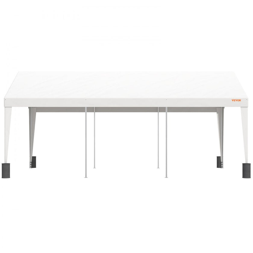 VEVOR Carport, Heavy Duty 10x20ft Car Canopy, Outdoor Garage Shelter with 8 Reinforced Poles and 4 Weighted Bags, UV Resistant Waterproof Portable Instant Car Garage Tent for Party Garden Boat, White