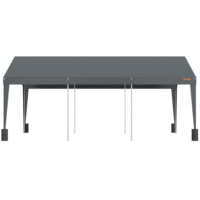 VEVOR Carport, Heavy Duty 10 x 20ft Car Canopy, Outdoor Garage Shelter with 8 Reinforced Poles and 4 Weighted Bags, UV Resistant Waterproof Instant Car Garage Tent for Party Garden Boat, Darkgray
