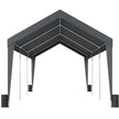 VEVOR Carport, Heavy Duty 10 x 20ft Car Canopy, Outdoor Garage Shelter with 8 Reinforced Poles and 4 Weighted Bags, UV Resistant Waterproof Instant Car Garage Tent for Party Garden Boat, Darkgray