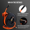 VEVOR Retractable Air Hose Reel 3/8 IN x 50 FT Hybrid Air Hose Max 300 PSI