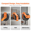 VEVOR Retractable Air Hose Reel 1/2 IN x 50 FT Hybrid Air Hose Reel Max 300 PSI