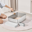 VEVOR 8 in Deep Cat Litter Box Odor-Free Litter Box with Filtering Foot Board