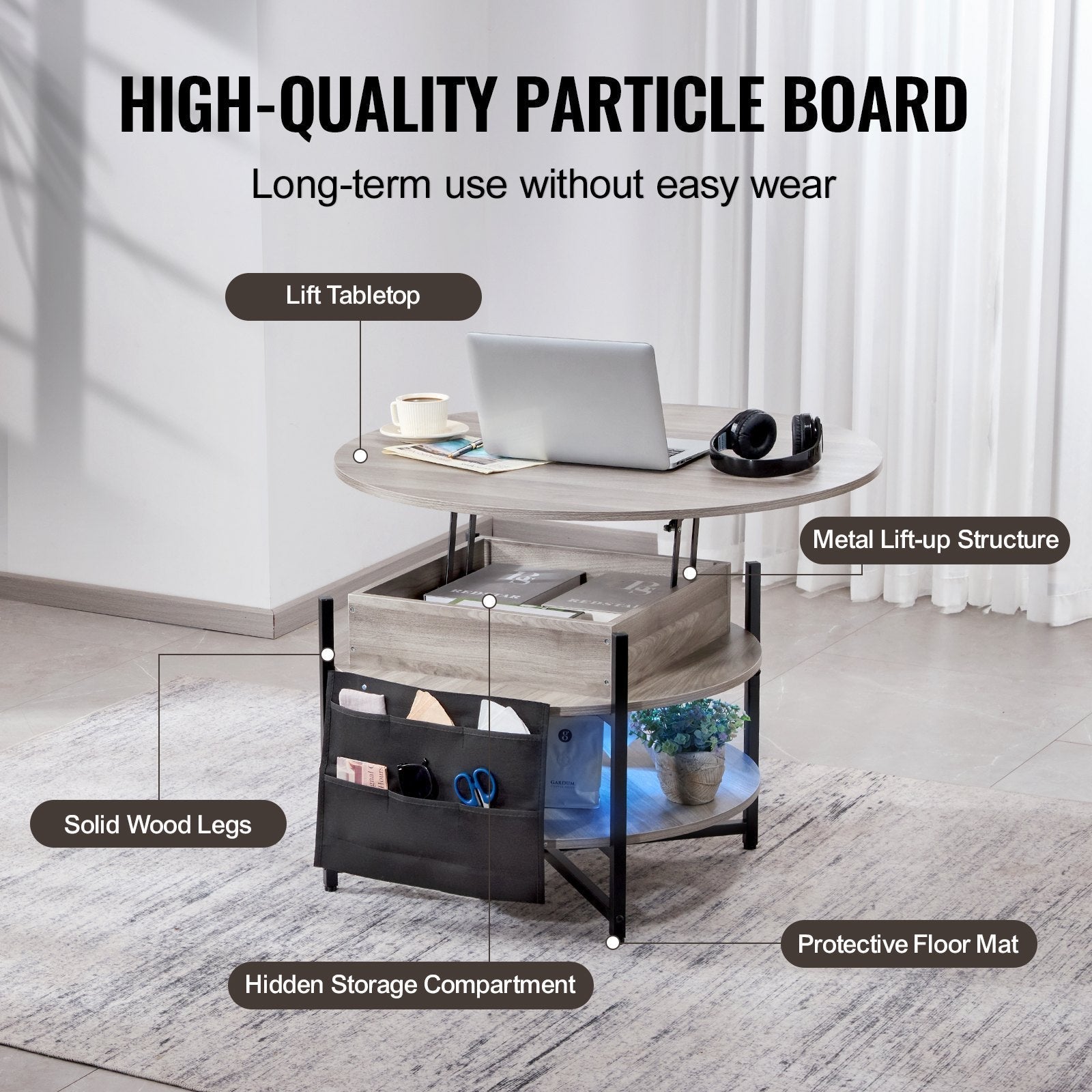 VEVOR Lift Top Coffee Table 35.3