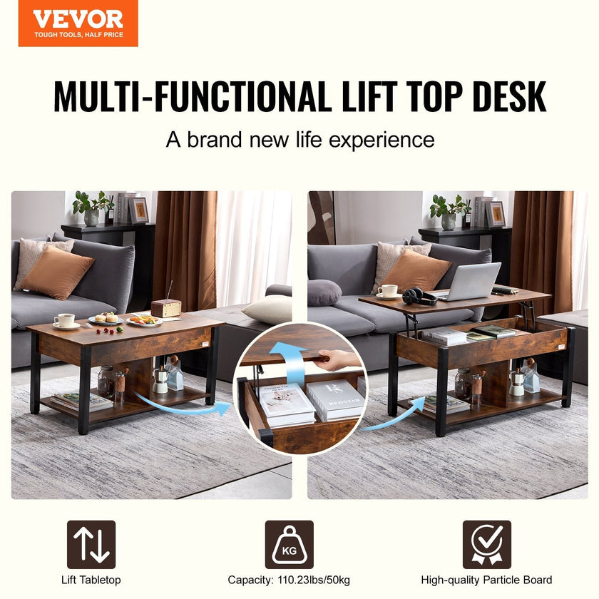 VEVOR Lift Top Coffee Table 41.7