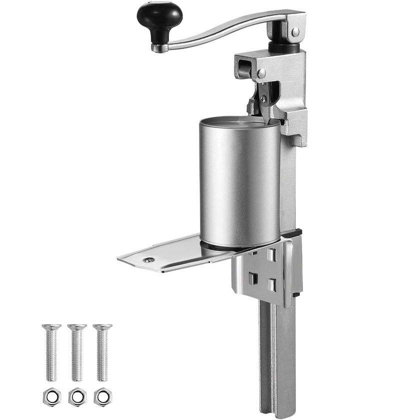 VEVOR Manual Can Opener, Commercial Table Opener for Large Cans, Heavy Duty Can Opener with Base, Adjustable Height Industrial Jar Opener For Cans Up to 11.8